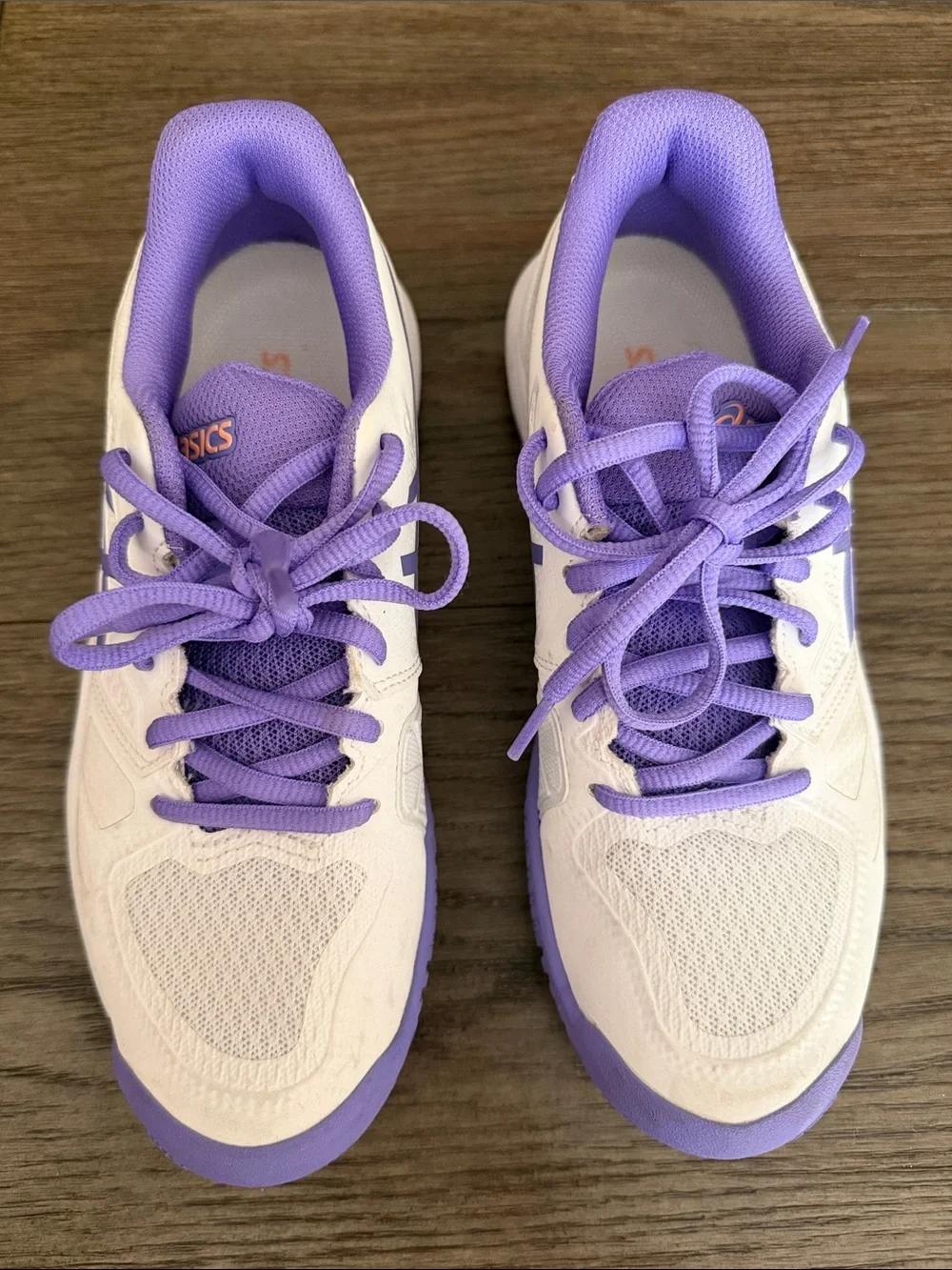 ASICS White and Lavender Women's Athletic Sneakers